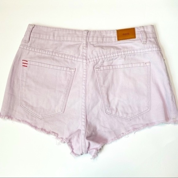 BDG Drew high rise cheeky jean shorts purple Size 27 - Picture 4 of 8